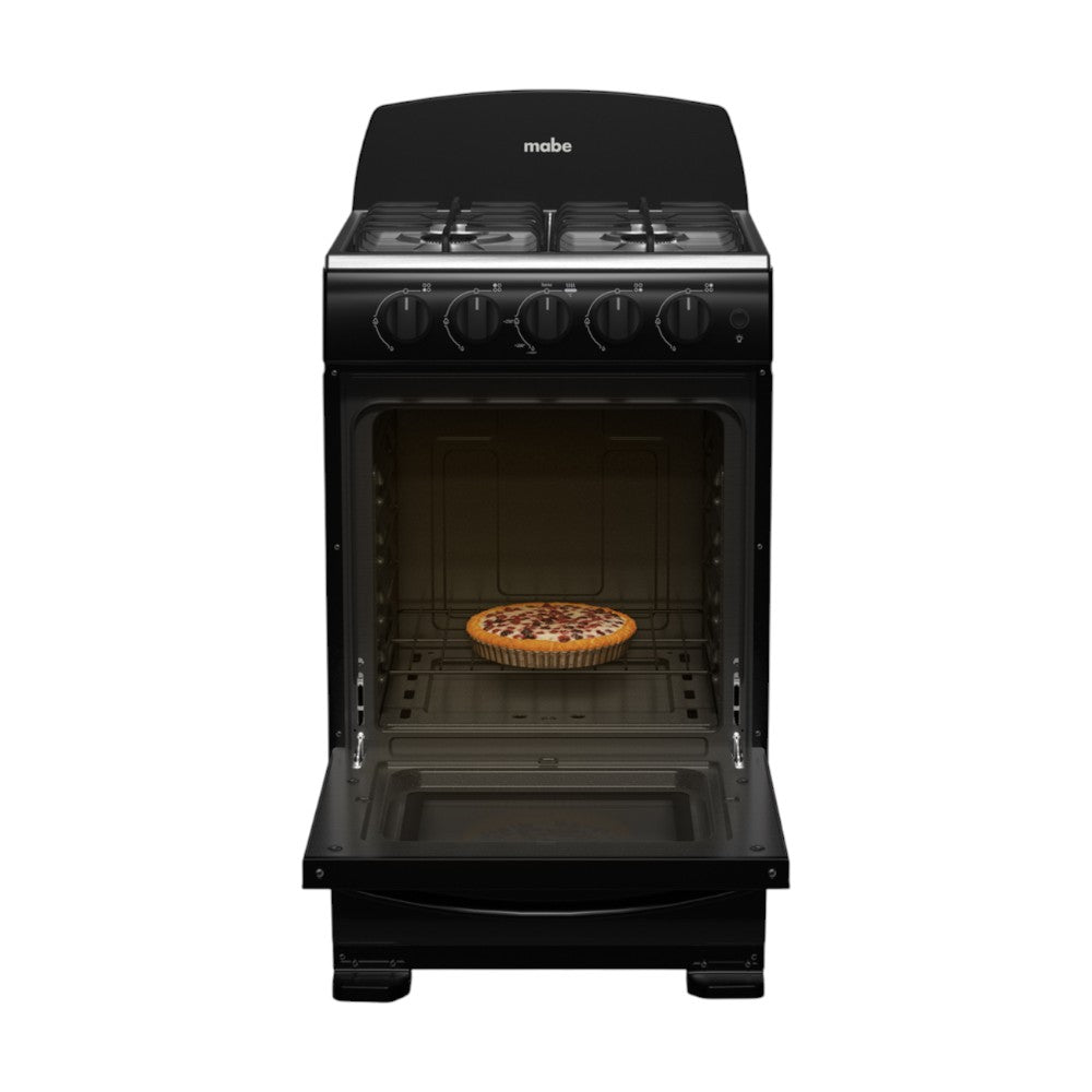 Estufa A Gas Mabe 20" / 4 Quemadores / Inoxidable / Negra - Mabe - Titan.com.pa - 7861032328660
