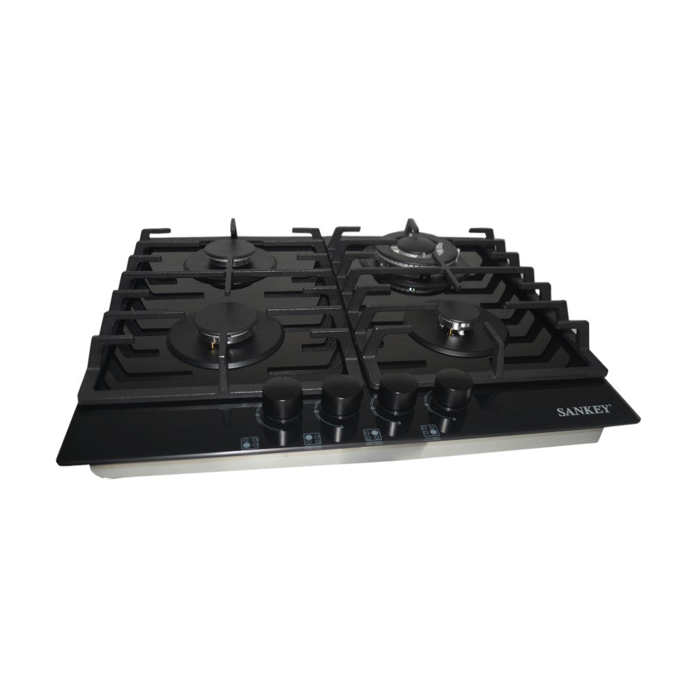 Estufa Empotrable Sankey 24” / 4 Quemadores / Vidrio Templado Negro - Sankey - Titan.com.pa - 7453118904297