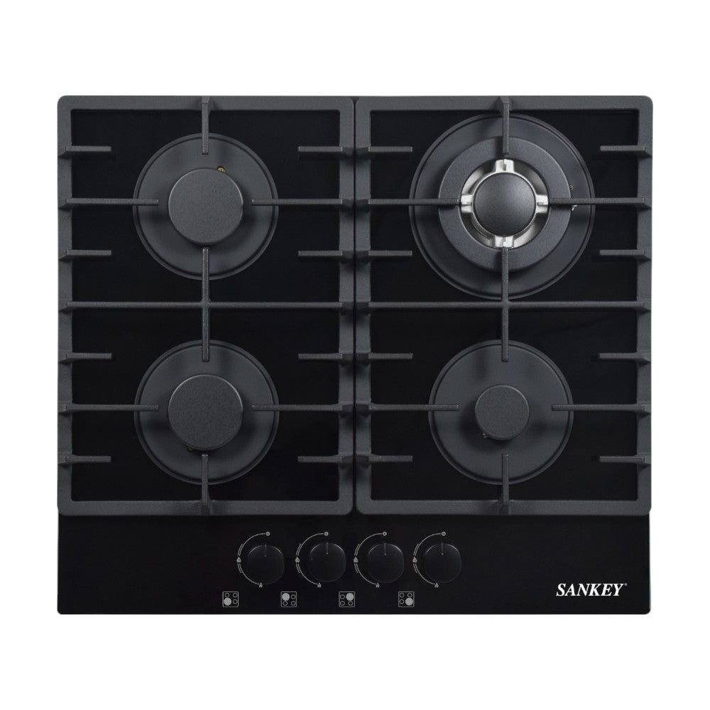 Estufa Empotrable Sankey 24” / 4 Quemadores / Vidrio Templado Negro - Sankey - Titan.com.pa - 7453118904297