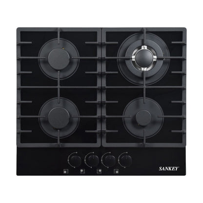 Estufa Empotrable Sankey 24” / 4 Quemadores / Vidrio Templado Negro - Sankey - Titan.com.pa - 7453118904297