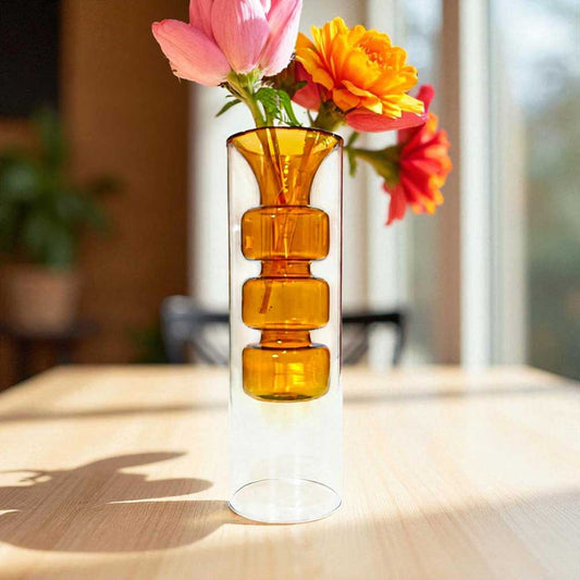 Florero Decorativo Home Elegance de Vidrio / 8" / Naranja - Clear - Home Elegance - Titan.com.pa - 2100000508693