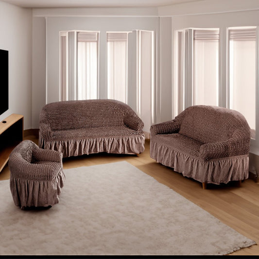 Forro De Sofá Beneli Home Set 3 Pzas Chocolate - Beneli Home - Titan.com.pa - 7453129420106