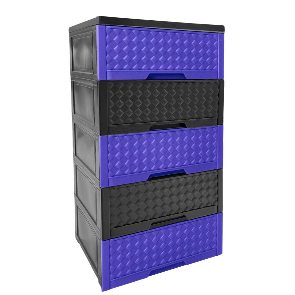Gavetero Moderno Plastek 5 Gavetas / Plástico / Morado - Gris - Plastek - Titan.com.pa - 2150110312703