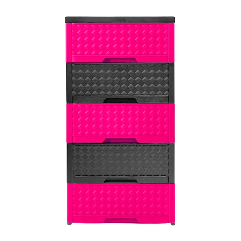 Gavetero Moderno Plastek 5 Gavetas / Plástico / Rosado - Gris - Plastek - Titan.com.pa - 2150110312697