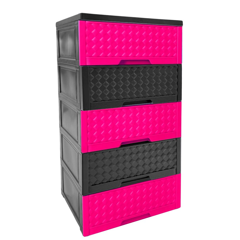 Gavetero Moderno Plastek 5 Gavetas / Plástico / Rosado - Gris - Plastek - Titan.com.pa - 2150110312697