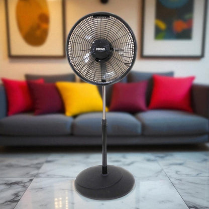 Abanico de Pedestal RCA Plástico Negro 16"