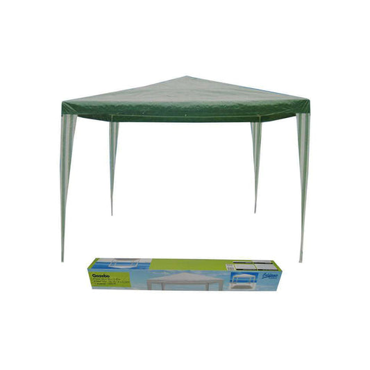 Gazebo California Outdoor Verde Tubos de Metal 3 m x 3 m x 2.5 m