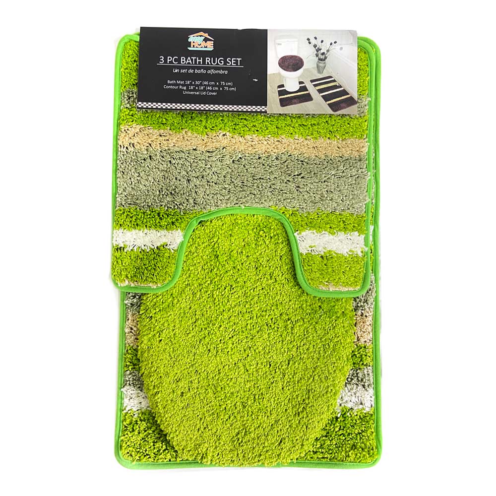 Alfombra de Baño Easy Home Abby 3 Piezas - Lima claro