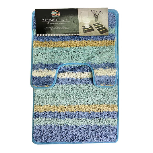Alfombra de Baño Easy Home Abby 2 Piezas - Azul claro
