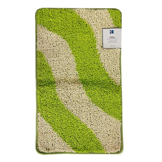 Alfombra de Baño Easy Home Stripe 1 Pieza 51 cm x 81 cm - Verde oliva