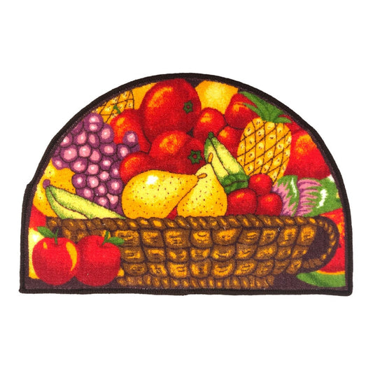 Alfombra Para Cocina Home Elegance Fruit Media Luna 16" x 24" - Chocolate oscuro