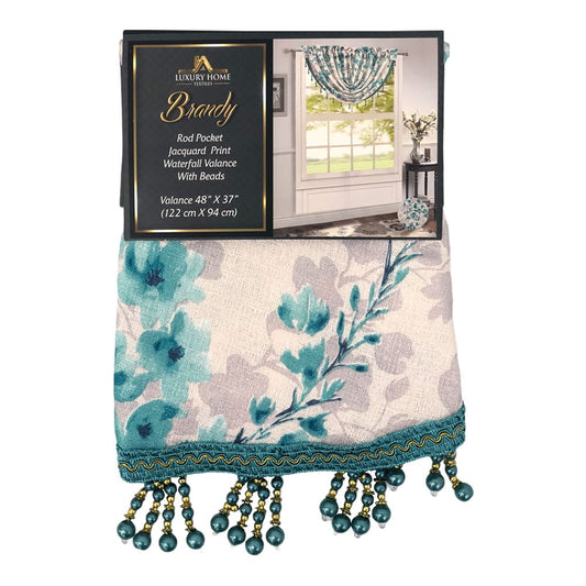 Cenefa Luxury Brandy 48" x 37" - Aguamarina oscuro