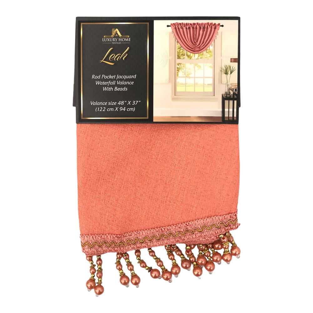 Cenefa Luxury Home Leah 48" x 37" Coral oscuro