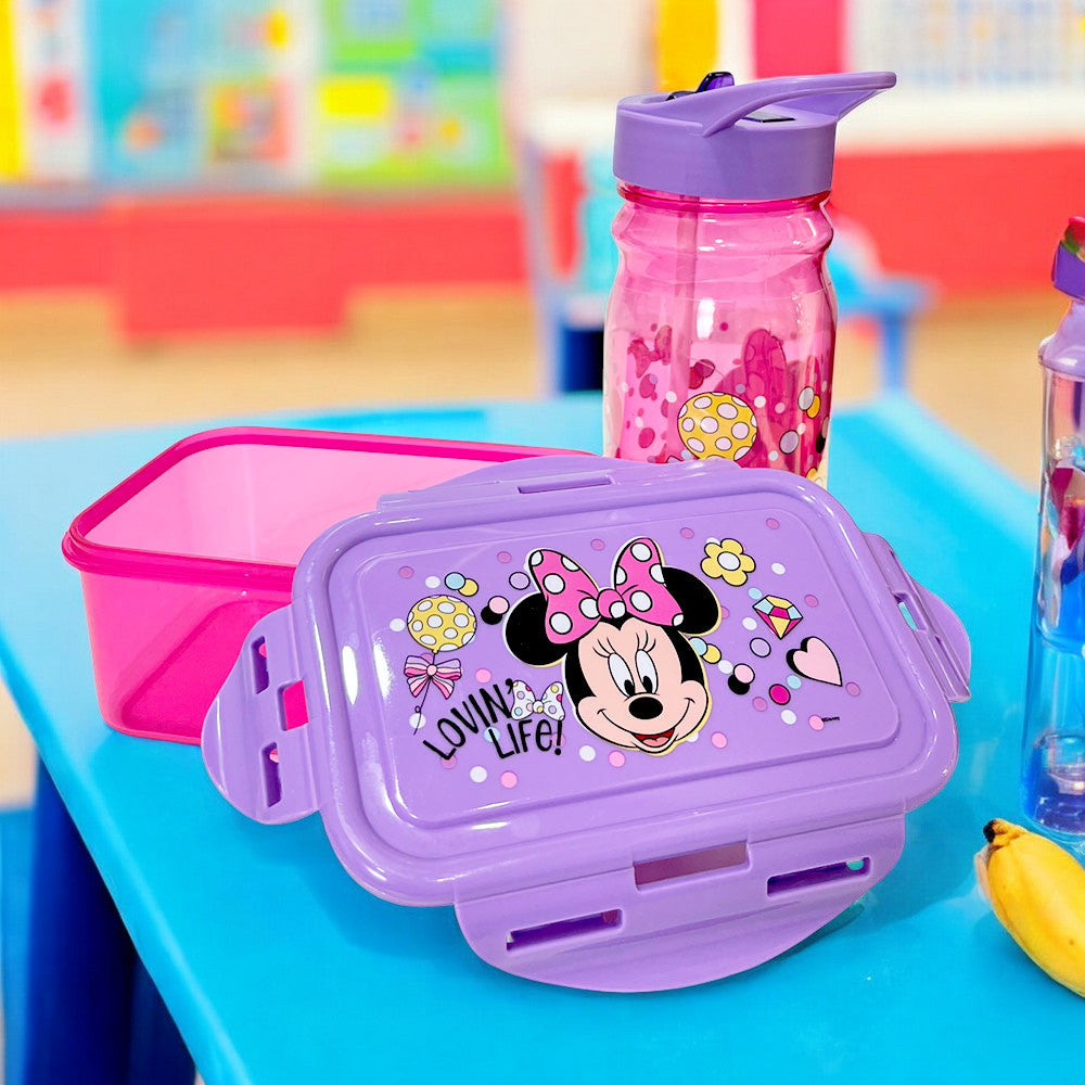 Envase Plástico de 600 Ml Minnie Mouse Con Botella