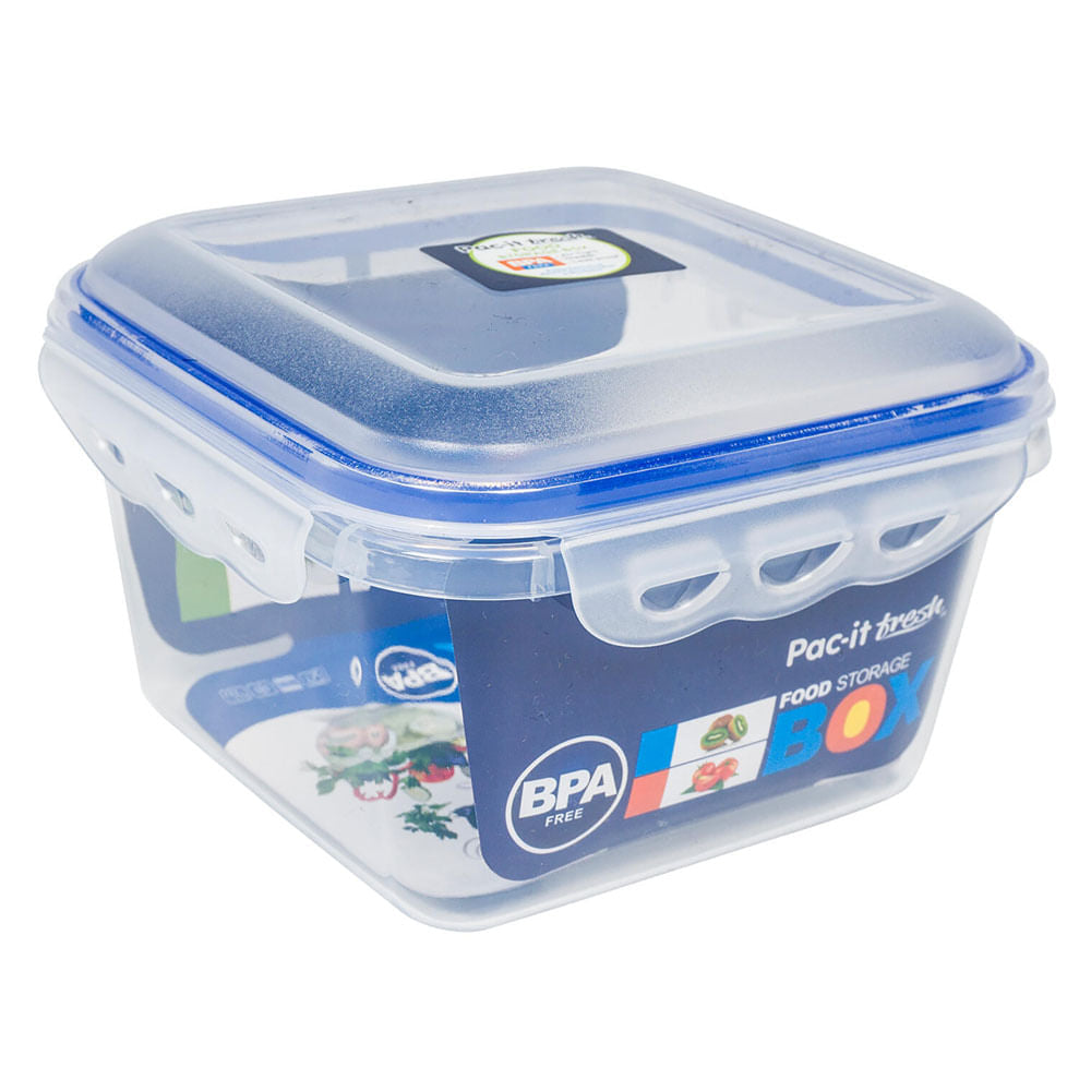 Envase Pac-it Fresh Cuadrado de Plástico 41 oz