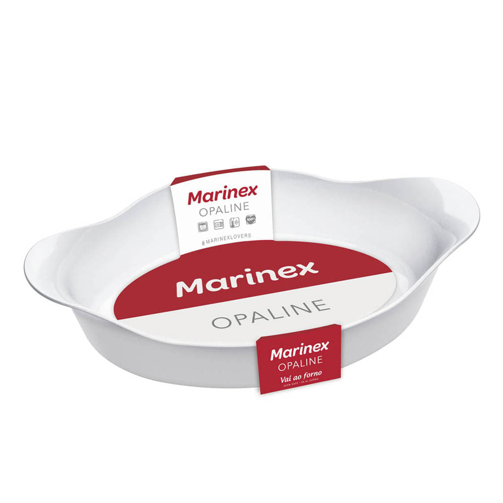 Refractario de Vidrio Marinex Opaline Ovalado 1 L