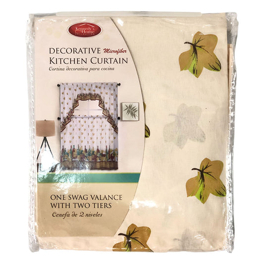 Cortina Para Cocina Kennedy Home de Vino 3 Piezas