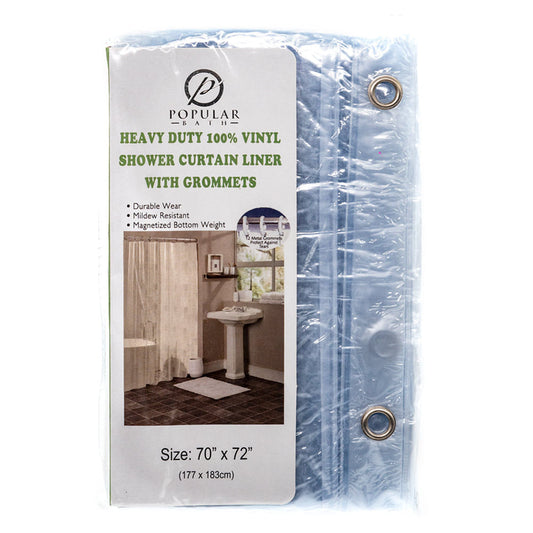 Cortina de Baño Popular Bath de Vinil 70" x 72"