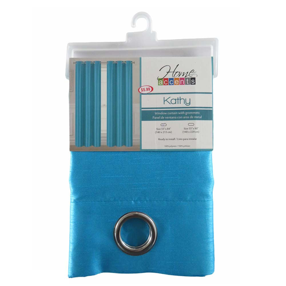 Cortina Kathy Home Elegance 55" x 84" Con Argolla - Azul Cielo