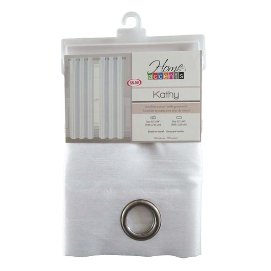 Cortina Kathy Home Elegance 55" x 84" Con Argolla - Blanco