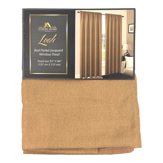 Cortina Luxury Leah Rod Pocket 54" x 84" - Dorado