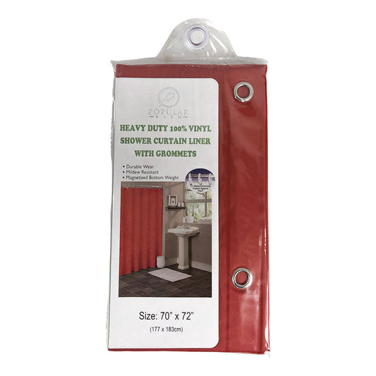 Cortina de Baño Popular Bath de Vinil 70" x 72"