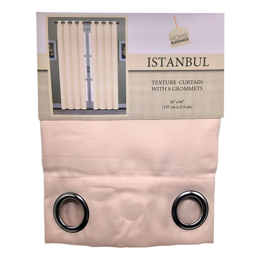 Cortina Home Elegance Istanbul Con Aros 54" x 84" - Beige