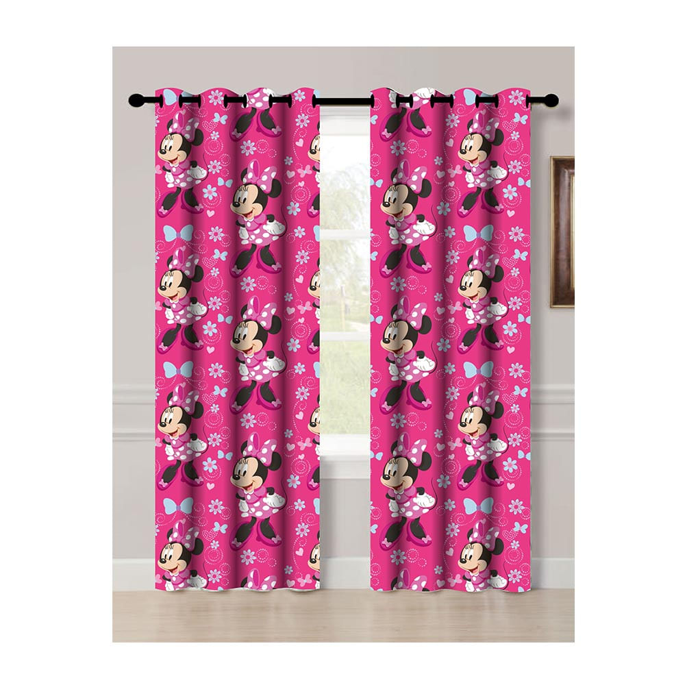 Cortina Disney Minnie Mouse Infantil Con Aros 55" x 84"