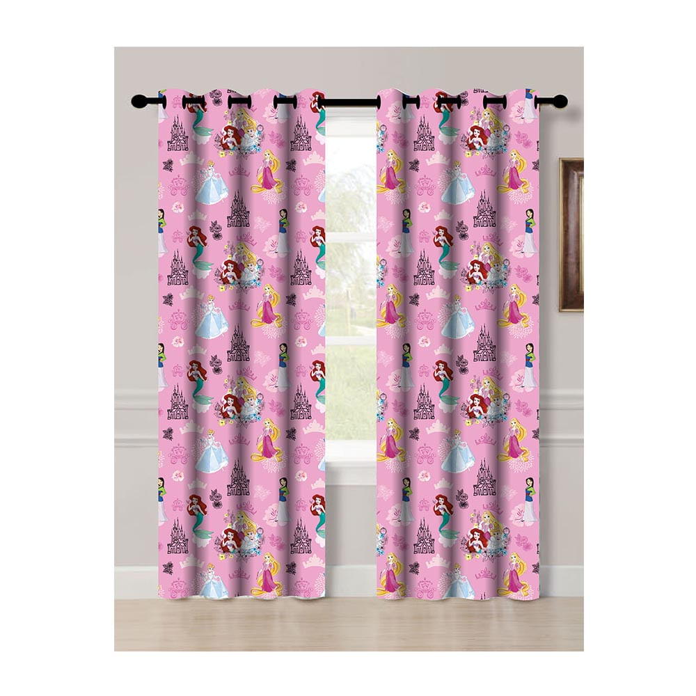 Cortina Disney Princesa Infantil Con Aros 55" x 84"