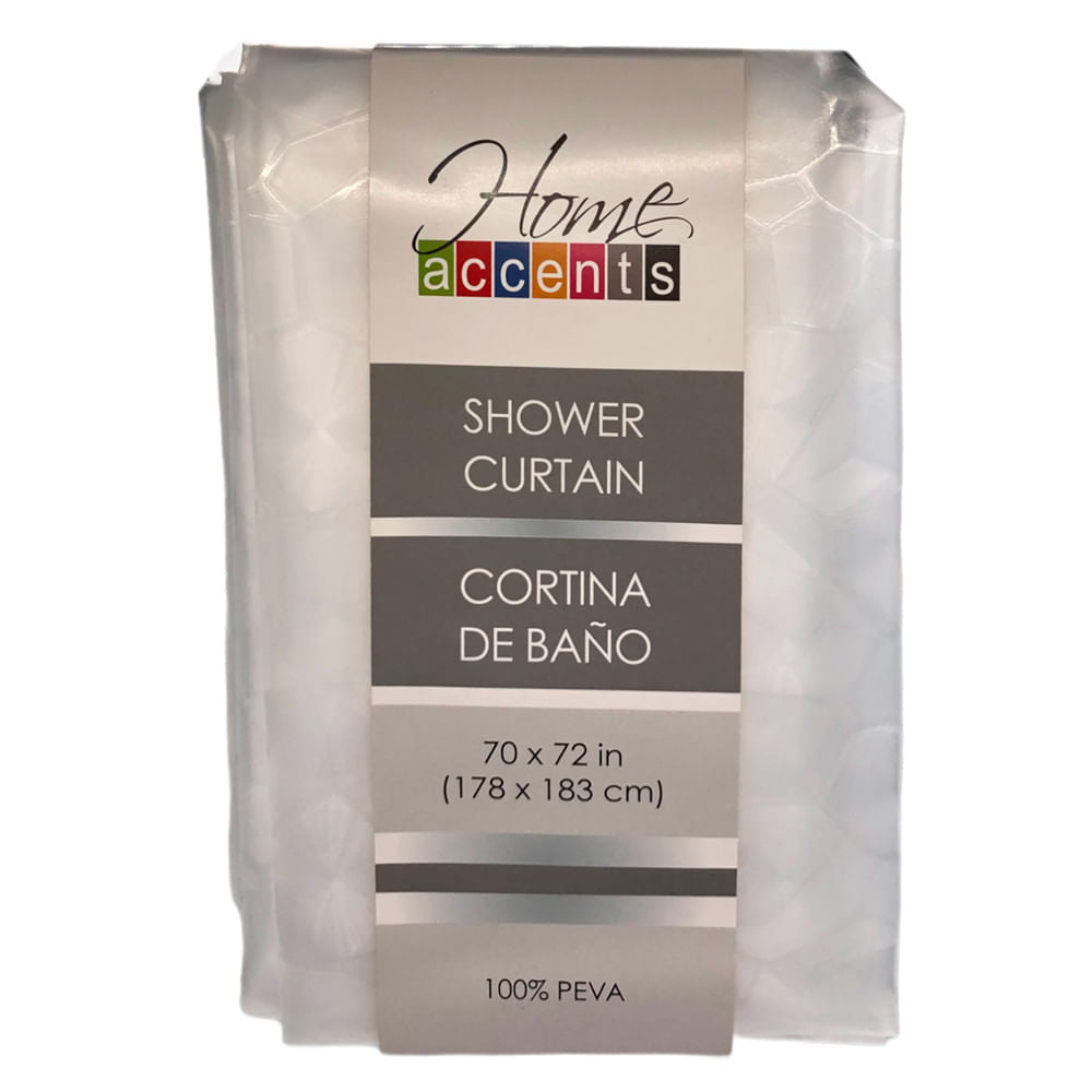 Cortina Para Baño Home Accents 70" x 72" - Blanco