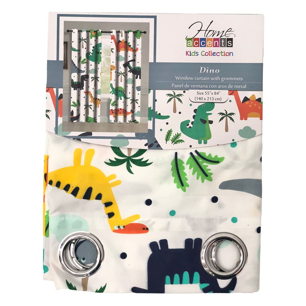 Cortina Home Accents de Dinosaurio Con Aros 55" x 84"