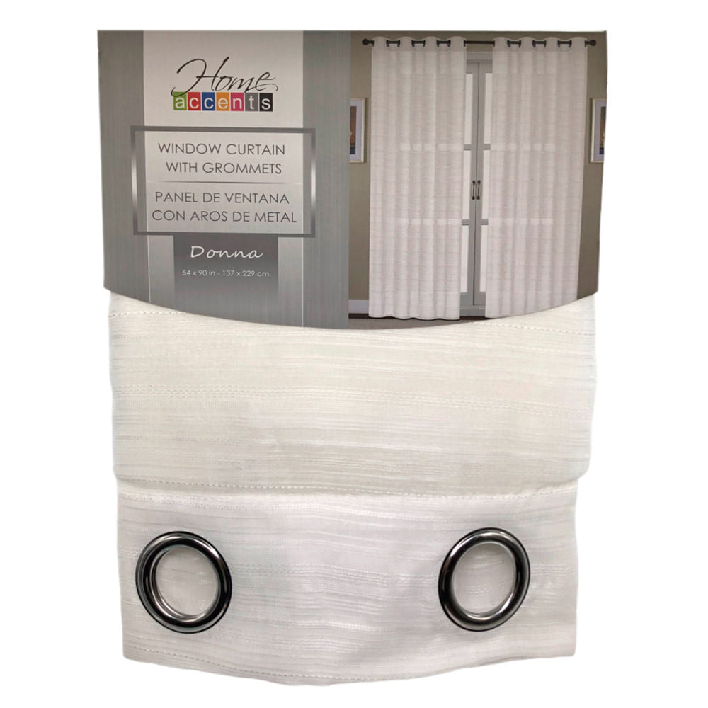 Cortina Home Accents Donna Con Aros 54" x 90" - Blanco