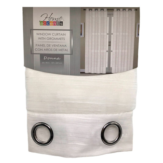 Cortina Home Accents Donna Con Aros 54" x 90" - Blanco