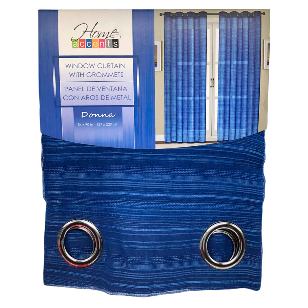 Cortina Home Accents Donna Con Aros 54" x 90" - Azul Marino