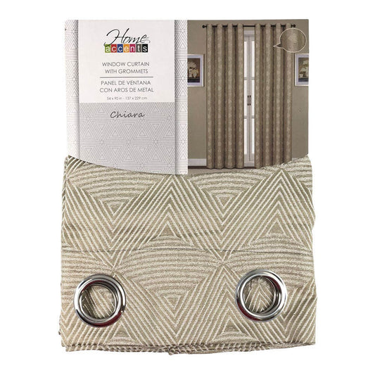 Cortina Home Accents Chiara Con Aros 54" x 90" - Chocolate claro