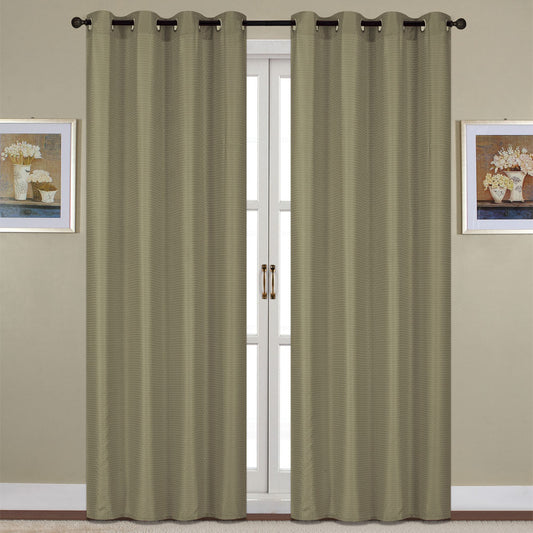 Cortina Home Accents Leonor Con Aros 54" x 90" - Beige Oscuro