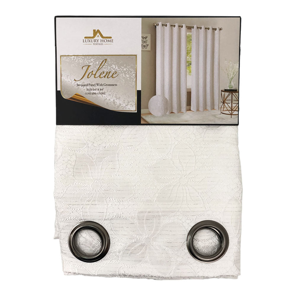Cortina Jolene Luxury con Aros - Blanco