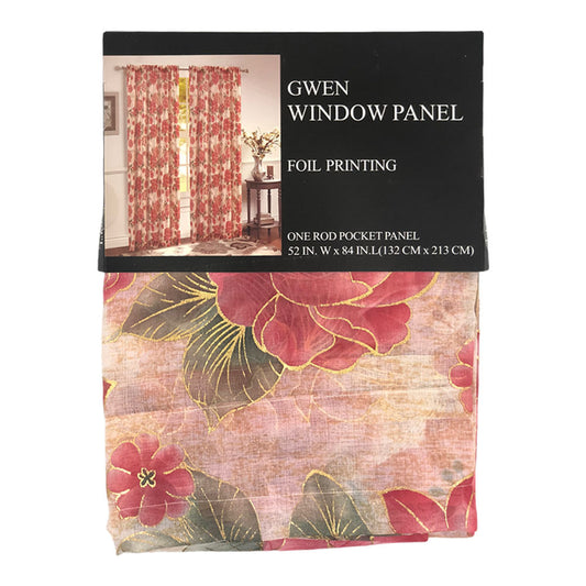 Cortina Luxury Gwen Rod Pocket 54 x 84 - Rojo