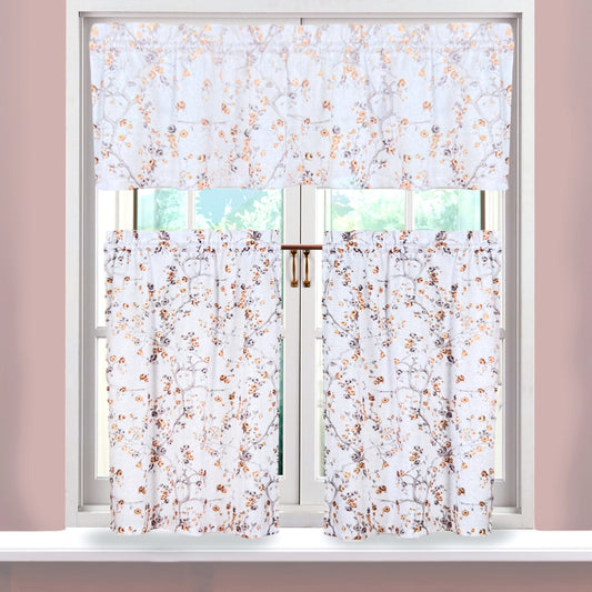 Cortina de Cocina Arlo Regal Home 56" x 36" / 3 Piezas / Estampada - Gold