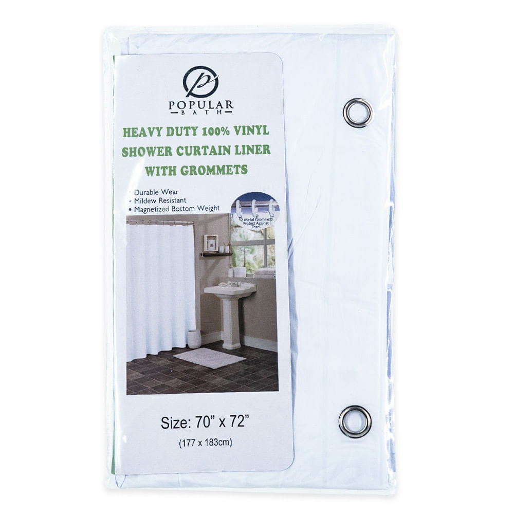 Cortina de Baño Popular Bath de Vinil de 70" x 72"