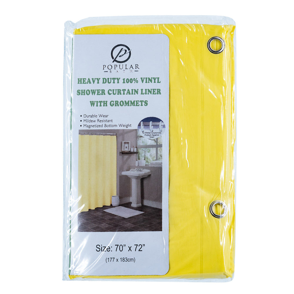 Cortina de Baño Popular Bath de Vinil de 70" x 72"