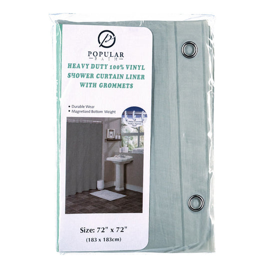 Cortina de Baño Popular Bath de Vinil de 70" x 72"