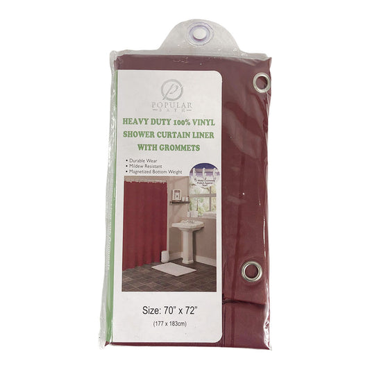 Cortina de Baño Popular Bath de Vinil 70" x 72"