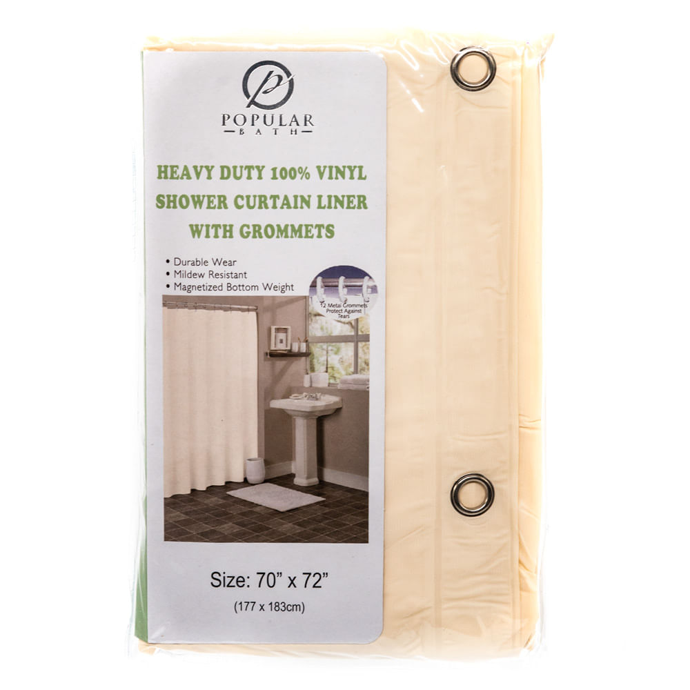 Cortina de Baño Popular Bath de Vinil de 70" x 72"