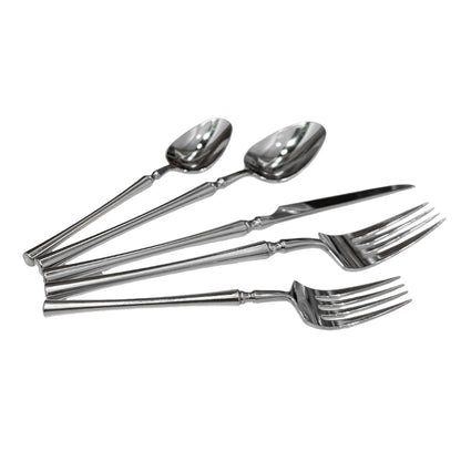 Cubiertos Plásticos Lillian Reutilizables 40 Piezas / Silver