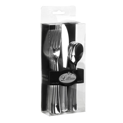 Cubiertos Desechables Lillian Plástico de 24 Piezas