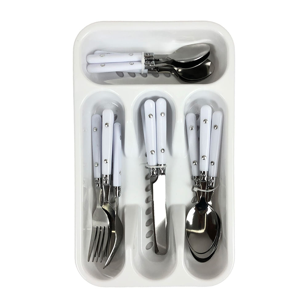 Juego de Cubierto Lotus Con Porta Cubierto 16 Piezas