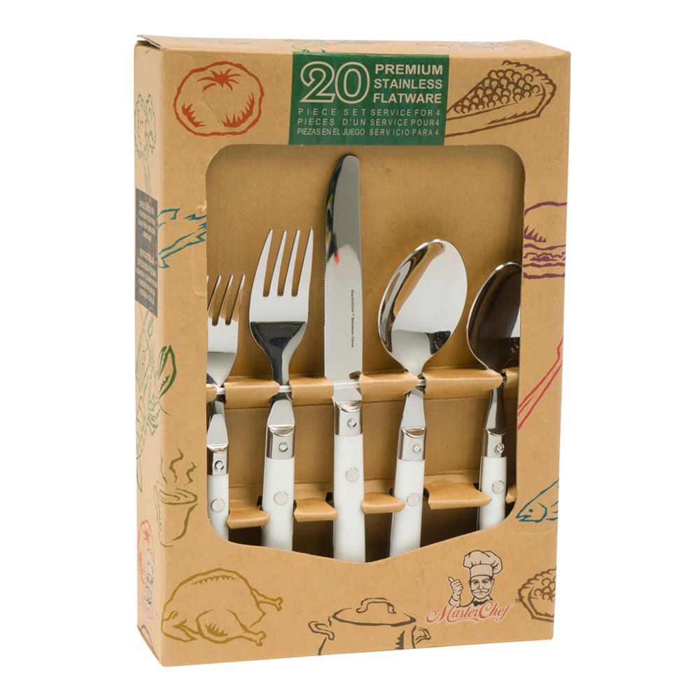 Set de Cubiertos Four Seasons de 20 Piezas Blanco