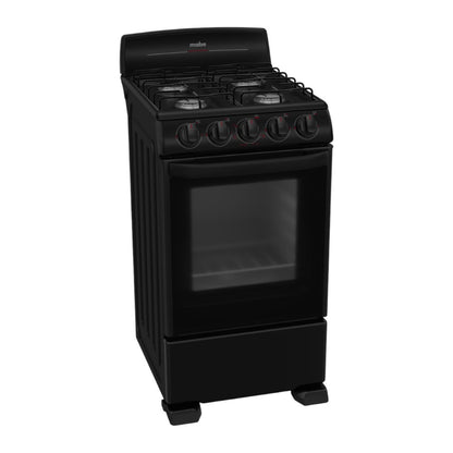 Estufa a Gas Mabe de 20" / 4 Quemadores / Negra