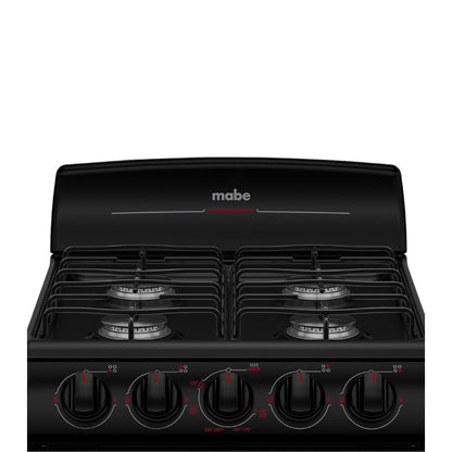 Estufa a Gas Mabe de 20" / 4 Quemadores / Negra